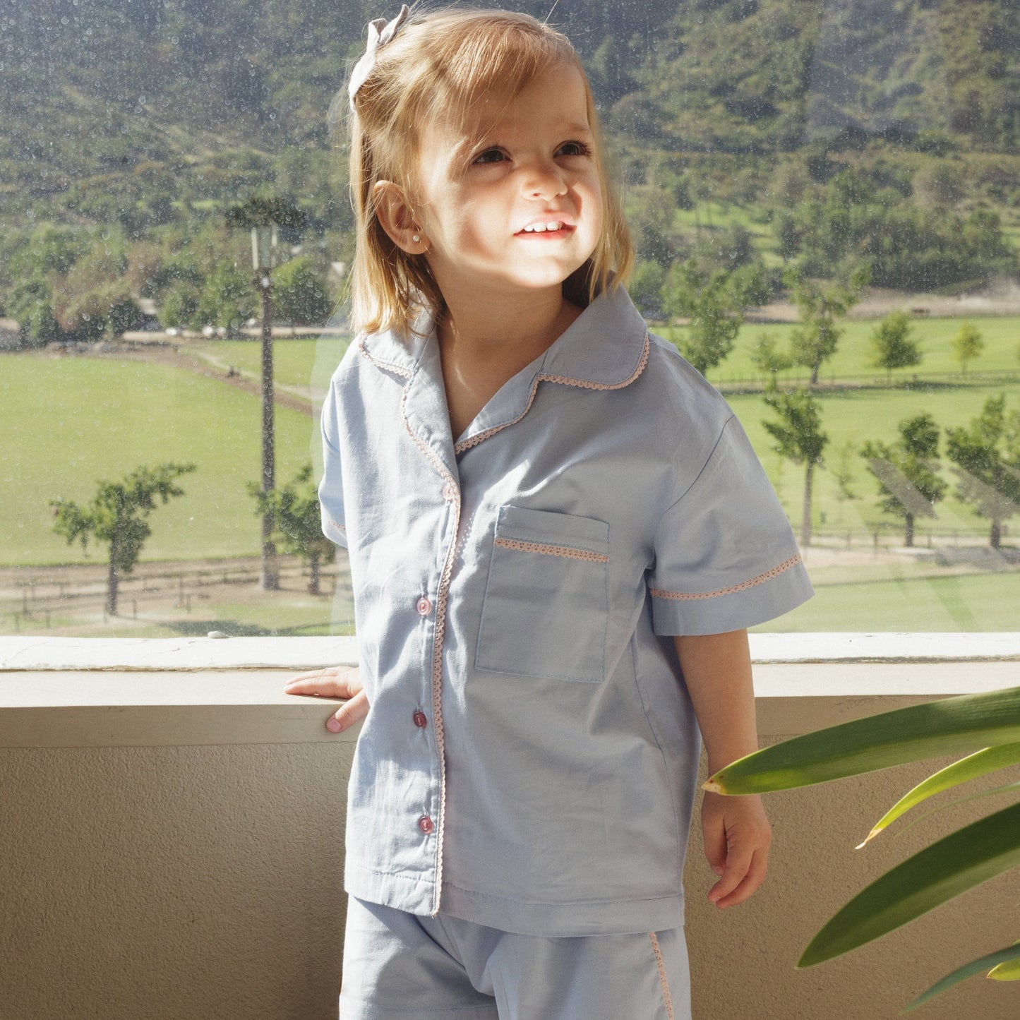Pijama de niña Sofia Short y Manga Corta de Algodón - Parsons