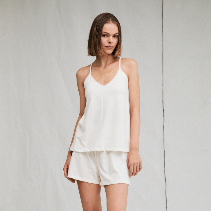 Pijama Corto Valentina Short y Polera de Tirantes de Algodón en Tres Colores - Parsons