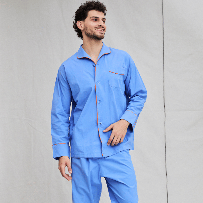 Pijama Hombre de 2 Piezas Camisa y Pantalón con Amarra - Parsons