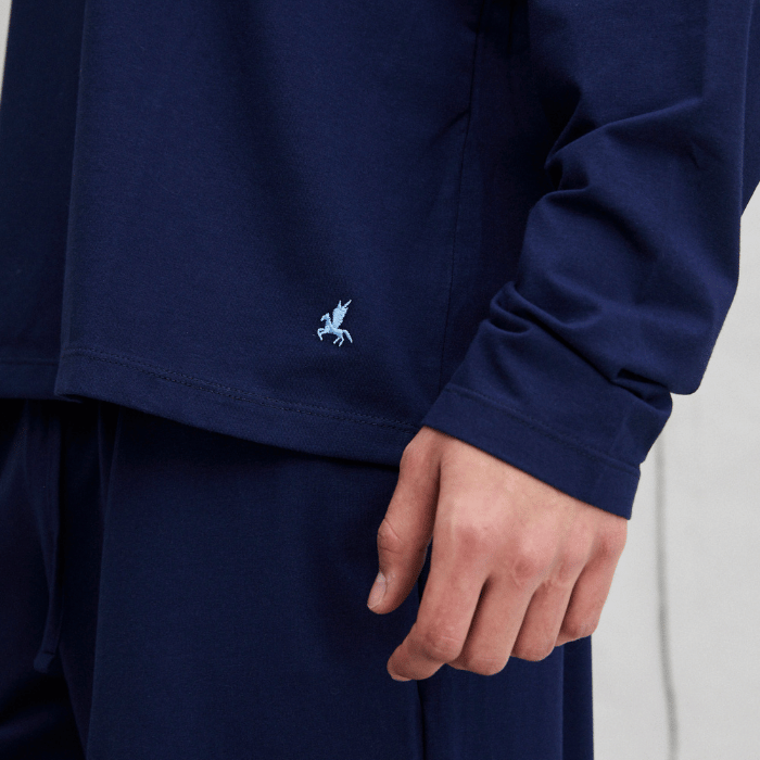 Conjunto de Pijama Antonio Pantalón Largo y Polera Manga Larga de Algodón en Dos Colores - Parsons