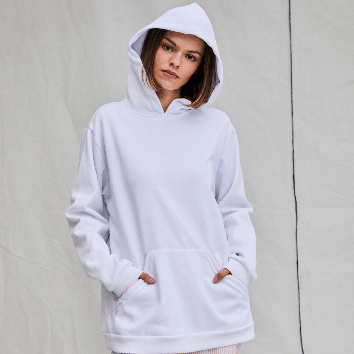Polerón de Algodón con Capucha en Gris o Blanco - Parsons