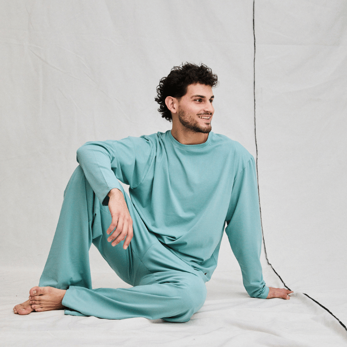 Conjunto de Pijama Antonio Pantalón Largo y Polera Manga Larga de Algodón en Dos Colores - Parsons
