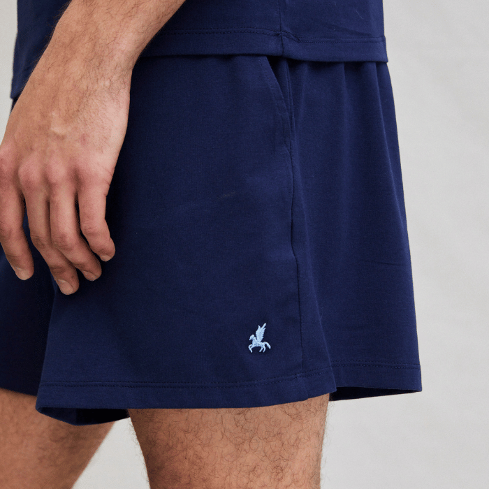 Conjunto de Pijama Osvaldo  Short y Polera Manga Corta de Algodón en verde y azul - Parsons