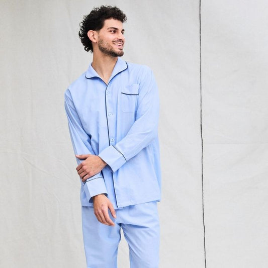 Pijama Hombre de 2 Piezas Camisa y Pantalón con Amarra - Parsons